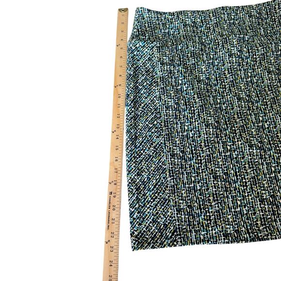 J. Jill Wearever Smooth-Fit Pencil Skirt L Multi Abstract Print Stretch - Picture 6 of 7
